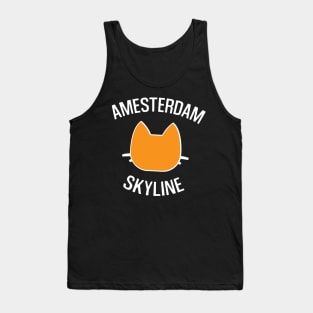 Amsterdam Cat Skyline Tank Top